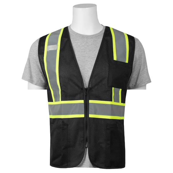 Deltaplus S863C Mesh Safety Vest, Contrasting Tape, 3 pkts, LG